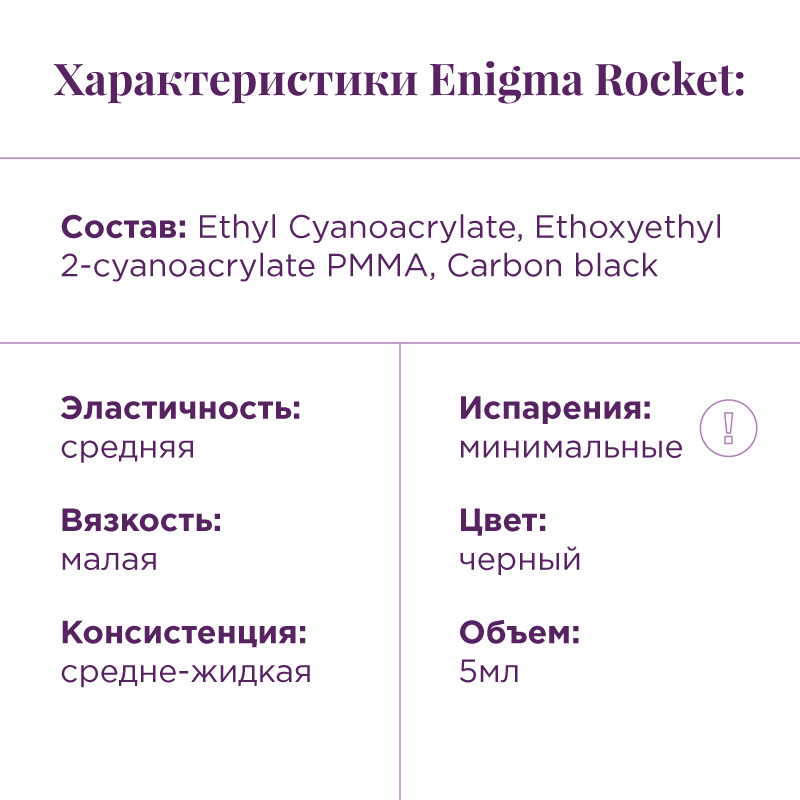 Клей черный Enigma "Rocket" (5 мл)